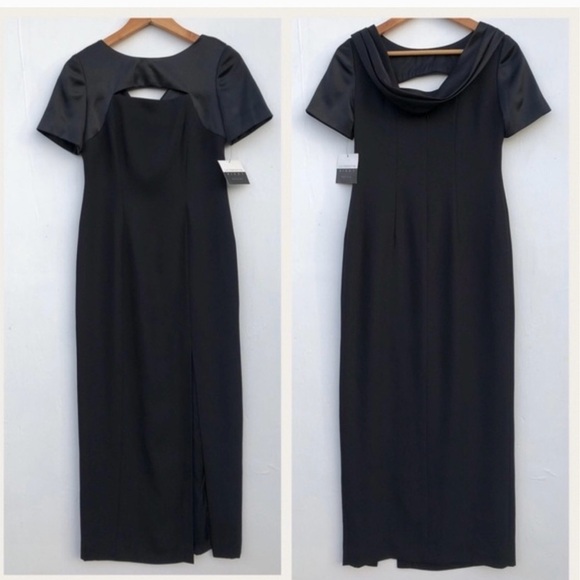 NWT Liz Claiborne Night black dress Size:10100% polyester mother of the bride